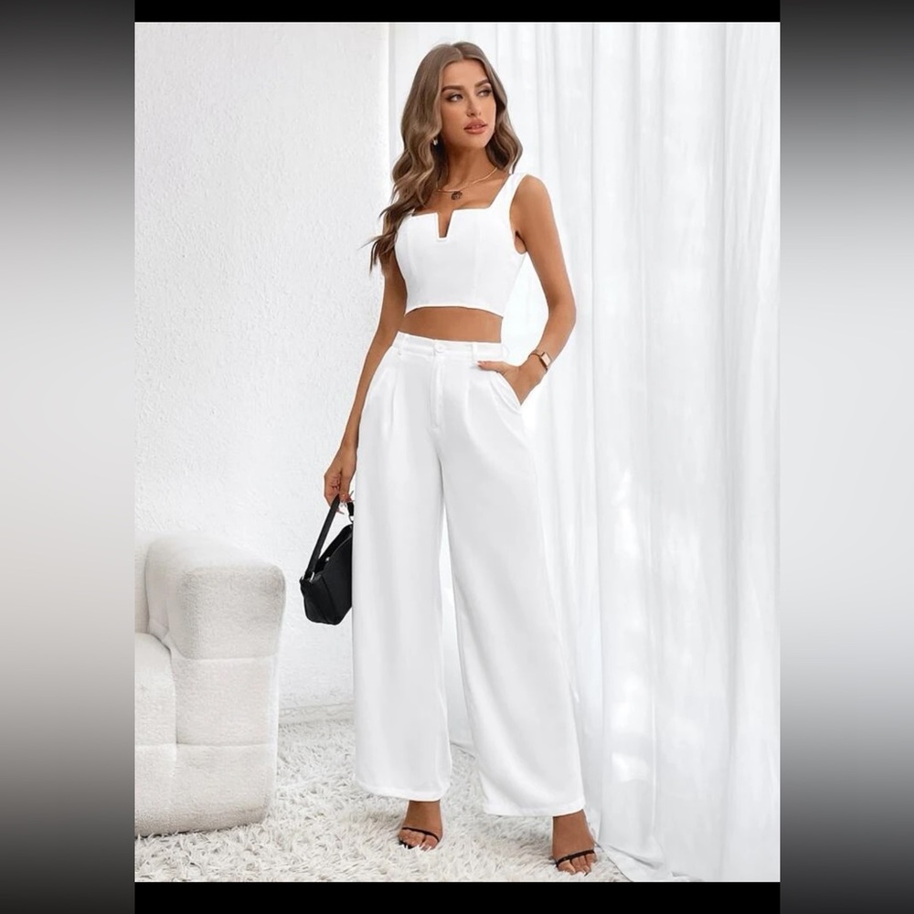 Brand new white pant set